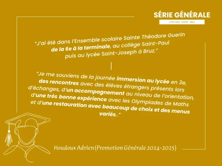 lycée Saint Joseph - série générale - témoignages