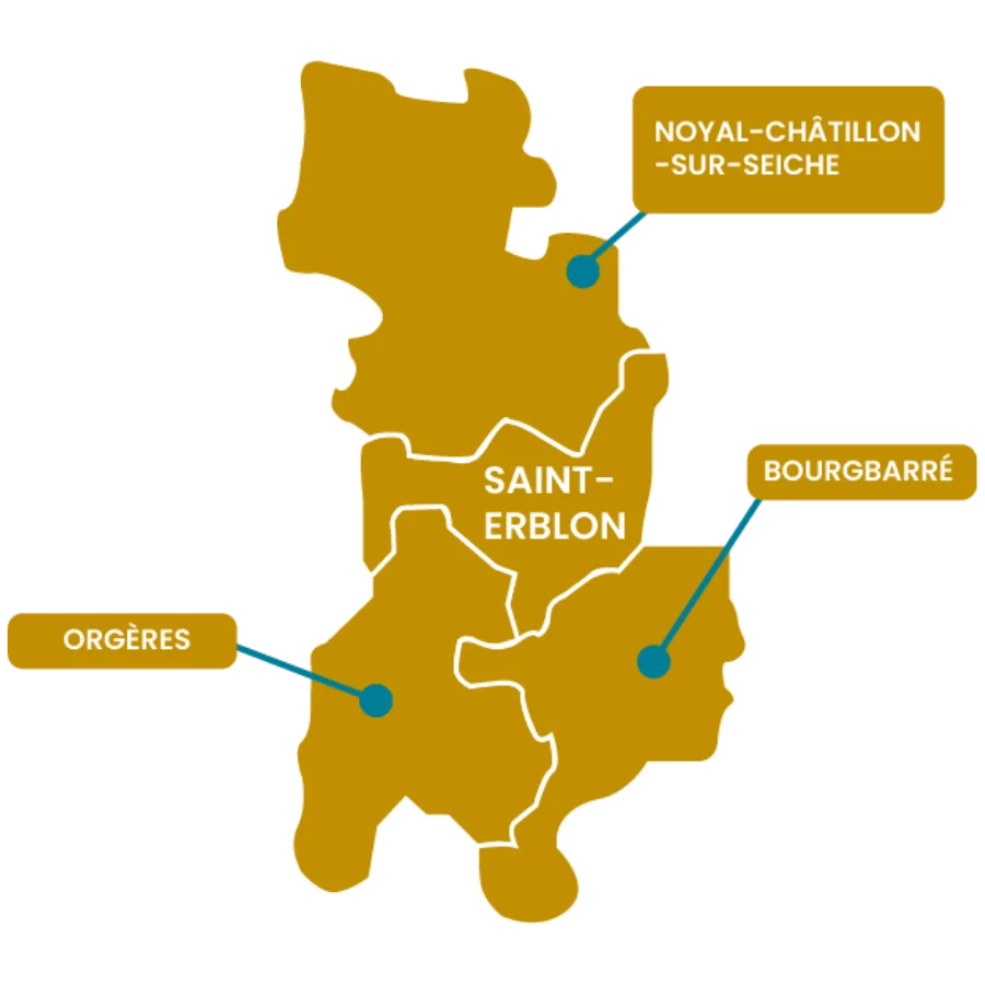 carte Saint - Erblon